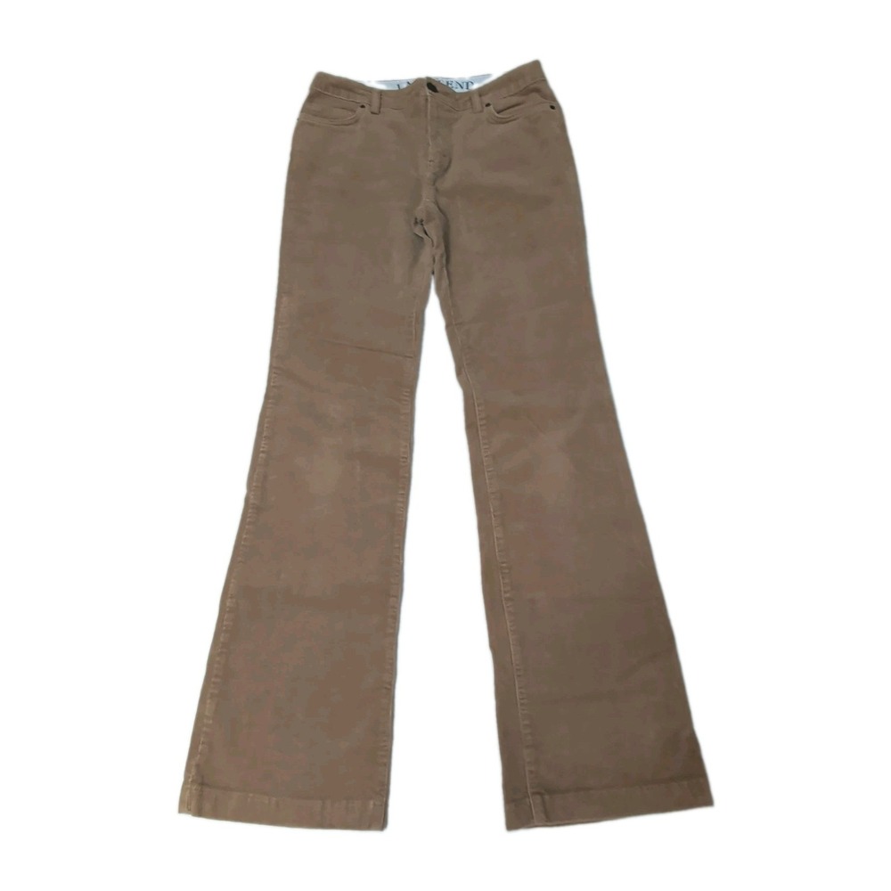 Lands End Corduroy Jeans Womens 6 Tan Stretch Bootcut Fall Winter
